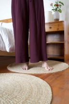 Pantalon jogging large Charlotte Burgundy Côtelé