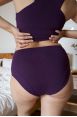 Culotte taille haute Nam Aubergine